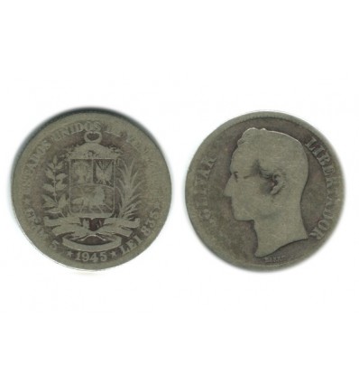 1 Bolivar Vénézuela Argent