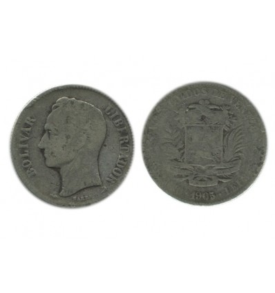 2 Bolivars Vénézuela Argent