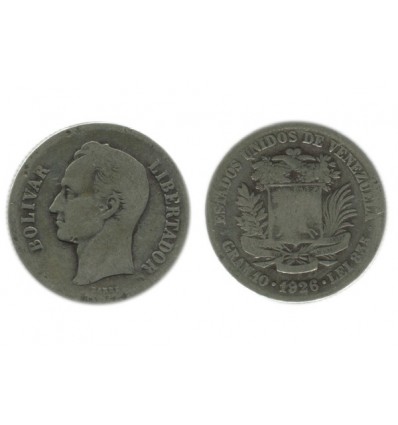 2 Bolivars Vénézuela Argent