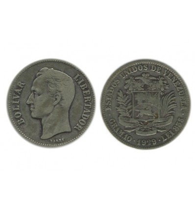 2 Bolivars Vénézuela Argent