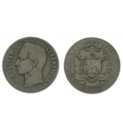 2 Bolivars Vénézuela Argent