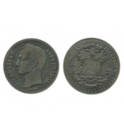 2 Bolivars Vénézuela Argent