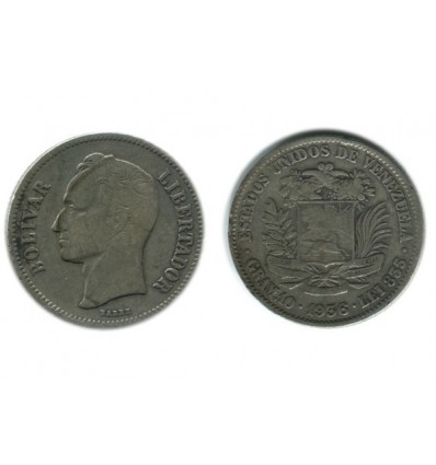 2 Bolivars Vénézuela Argent