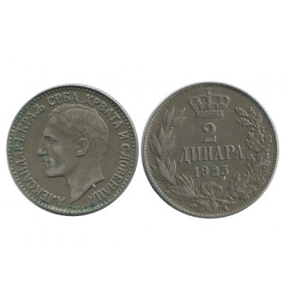 2 Dinars Alexandre I Yougoslavie