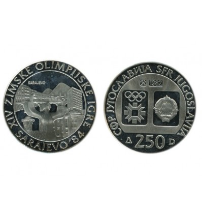 250 Dinars Yougoslavie - Argent