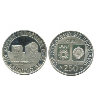 250 Dinars Yougoslavie - Argent