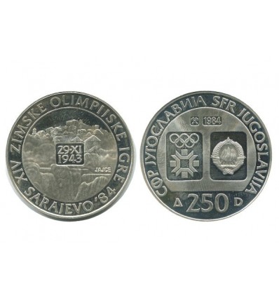 250 Dinars Yougoslavie - Argent