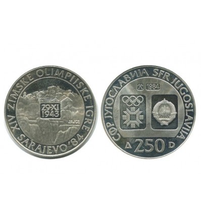 250 Dinars Yougoslavie - Argent