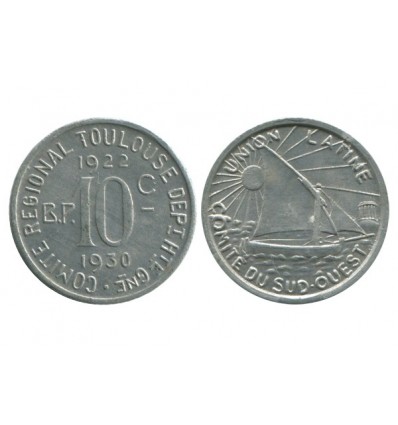 10 Centimes Union Latine Comité du Sud-ouest TOULOUSE