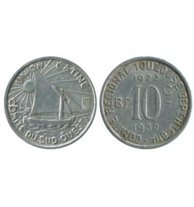 10 Centimes Union Latine Comité du Sud-ouest TOULOUSE