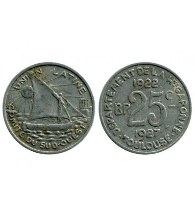 25 Centimes Union latine Comité du Sud Ouest toulouse