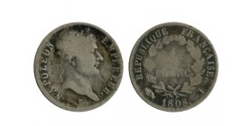 1 Franc Napoleon Ier Tête Laurée Revers République