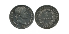 1 Franc Napoleon Ier Tête Laurée Revers République