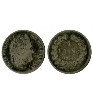 1 Franc Louis Philippe Ier Tête Laurée