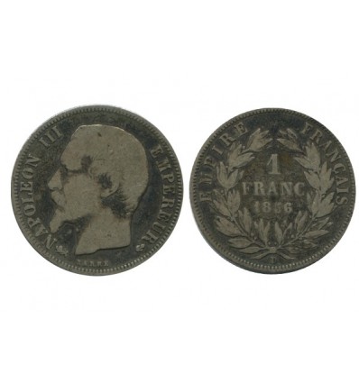 1 Franc Napoleon III Tête Nue Second Empire