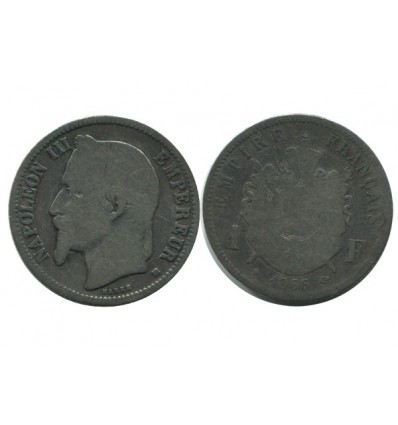 1 Franc Napoleon III Tête Laurée Second Empire