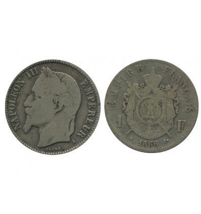 1 Franc Napoleon III Tête Laurée Second Empire