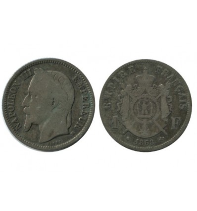 1 Franc Napoleon III Tête Laurée Second Empire