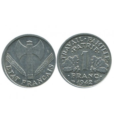 1 Franc Bazor Aluminium Etat Français