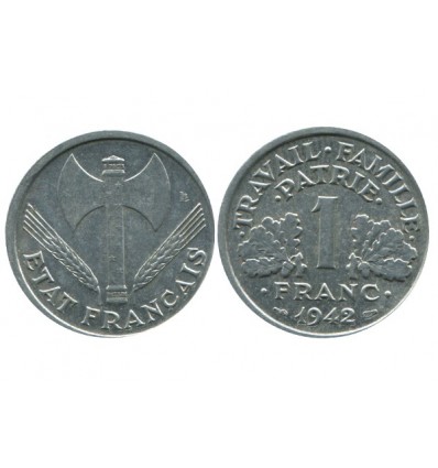 1 Franc Bazor Aluminium Etat Français