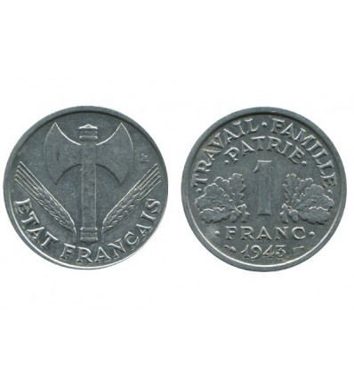 1 Franc Bazor Aluminium Etat Français