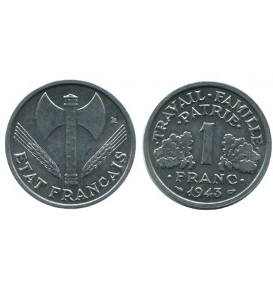 1 Franc Bazor Aluminium Etat Français