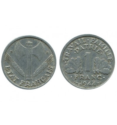 1 Franc Bazor Aluminium Etat Français