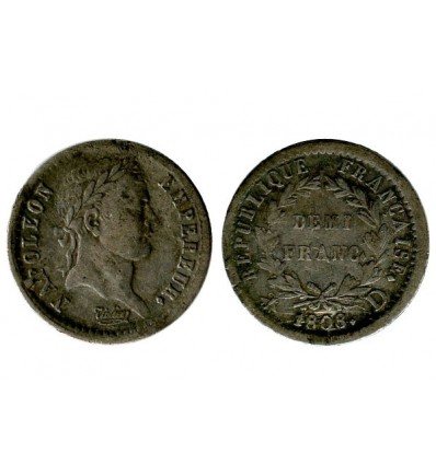 1/2 Franc Napoleon Ier Revers République