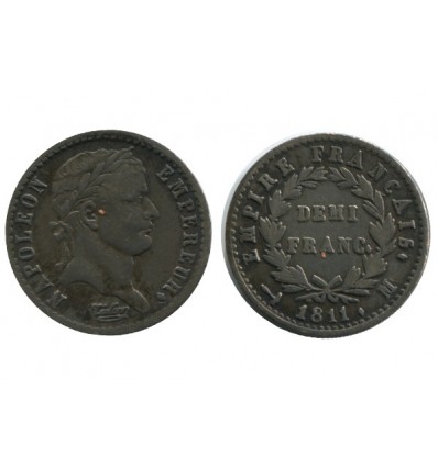 1/2 Franc Napoleon Ier Revers Empire