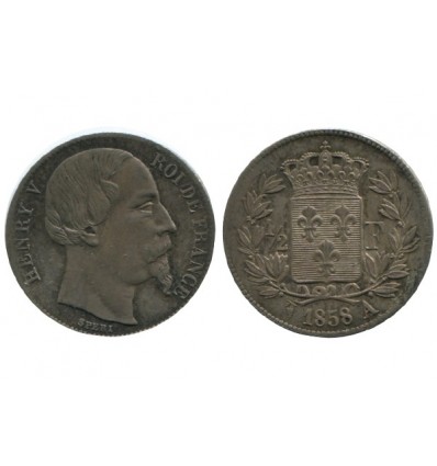 1/2 Franc Henri V Tête Agée