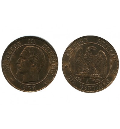 10 Centimes Napoleon III Tête Nue Second Empire