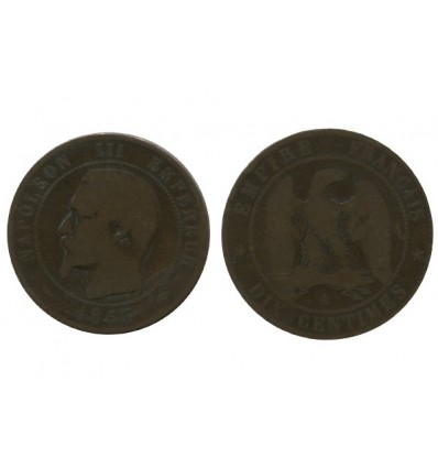 10 Centimes Napoleon III Tête Nue Second Empire