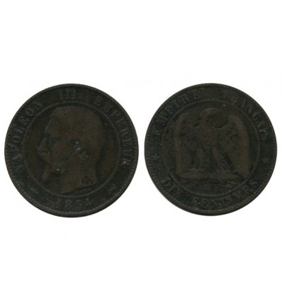 10 Centimes Napoleon III Tête Nue Second Empire