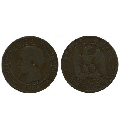 10 Centimes Napoleon III Tête Nue Second Empire