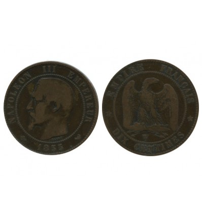 10 Centimes Napoleon III Tête Nue Second Empire