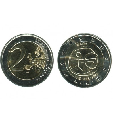 2 Euros 10 Ans de L'euro Malte