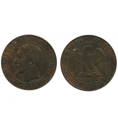 10 Centimes Napoleon III Tête Nue Second Empire