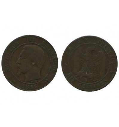 10 Centimes Napoleon III Tête Nue Second Empire