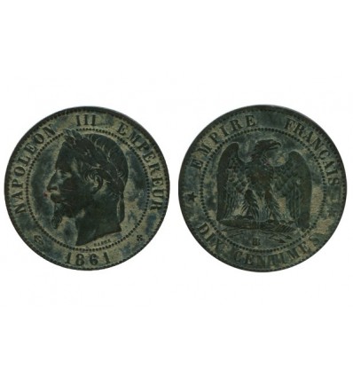 10 Centimes Napoleon III Tête Laurée