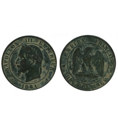 10 Centimes Napoleon III Tête Laurée