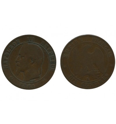 10 Centimes Napoleon III Tête Laurée