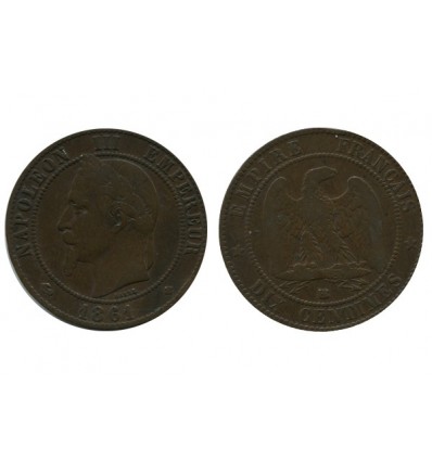 10 Centimes Napoleon III Tête Laurée