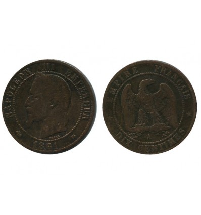 10 Centimes Napoleon III Tête Laurée