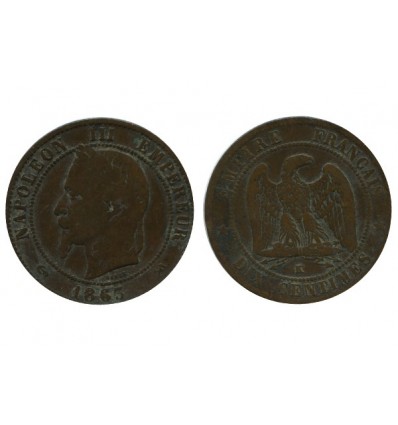 10 Centimes Napoleon III Tête Laurée