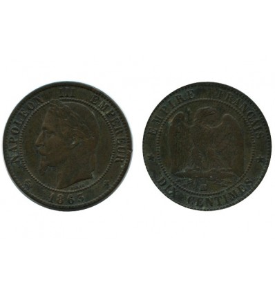 10 Centimes Napoleon III Tête Laurée