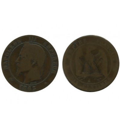 10 Centimes Napoleon III Tête Laurée