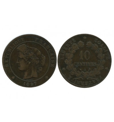 10 Centimes Ceres Troisième République