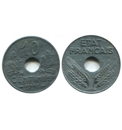 10 Centimes Etat Français Grand Module