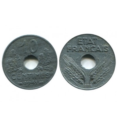 10 Centimes Etat Français Grand Module