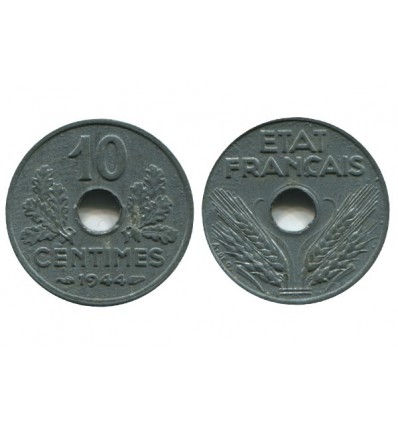 10 Centimes Etat Français Petit Module